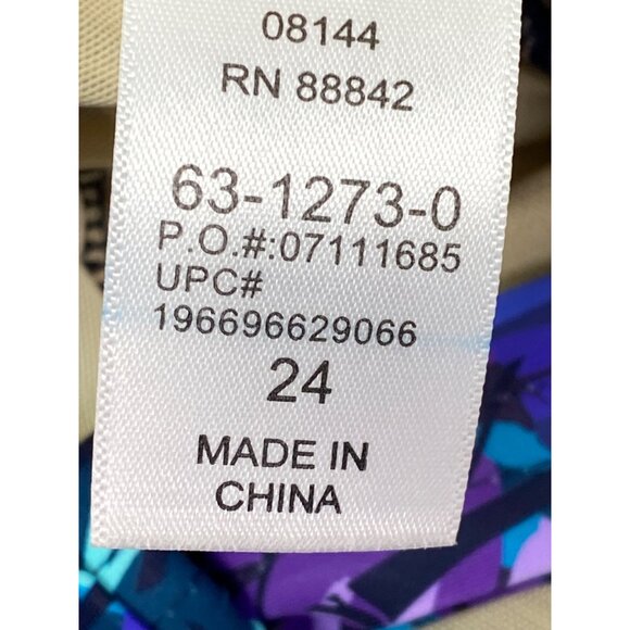 Swim365 Womens size 24 Tropical Leaf Print One-Piece Swimsuit Tummy Control - Picture 3 of 7